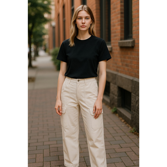 SANCTUARY Pants Size 32 NEW Janice Cargo Pant Cream Ecru Pockets - Picture 6 of 6